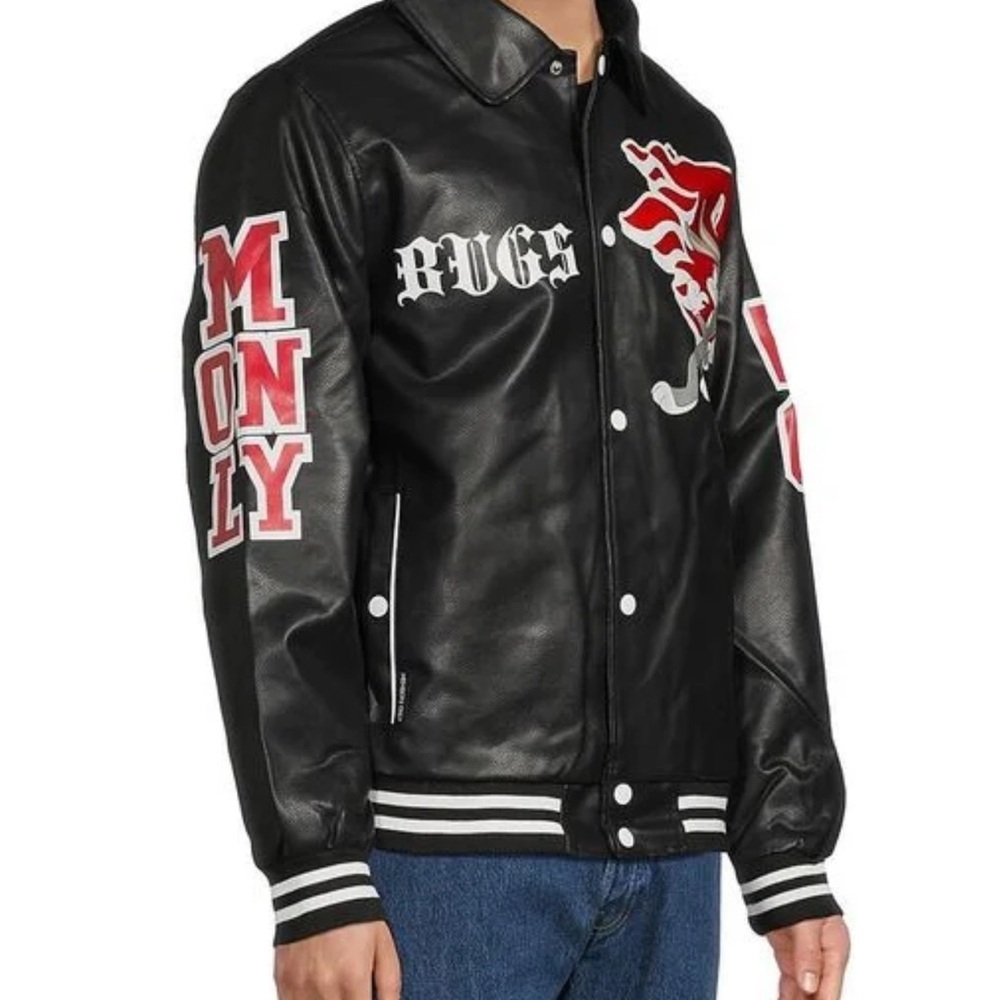 Members Only Black Bugs Bunny Jacket